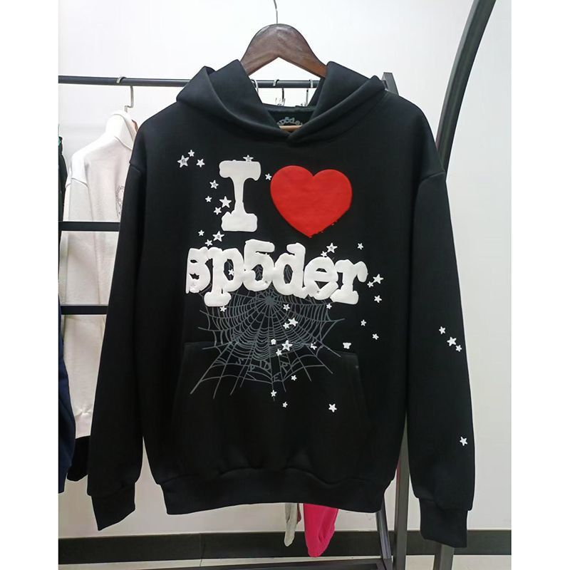 Sp5der Hoodie Foam Letter Men's and Women's Hoodie