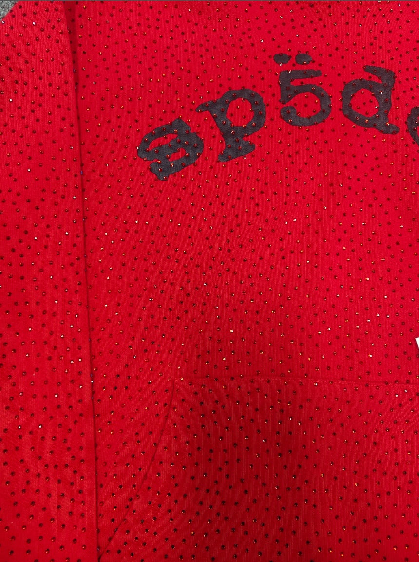 Sp5der vvs black red hoodies spider heavry weight 1:1 hoodies
