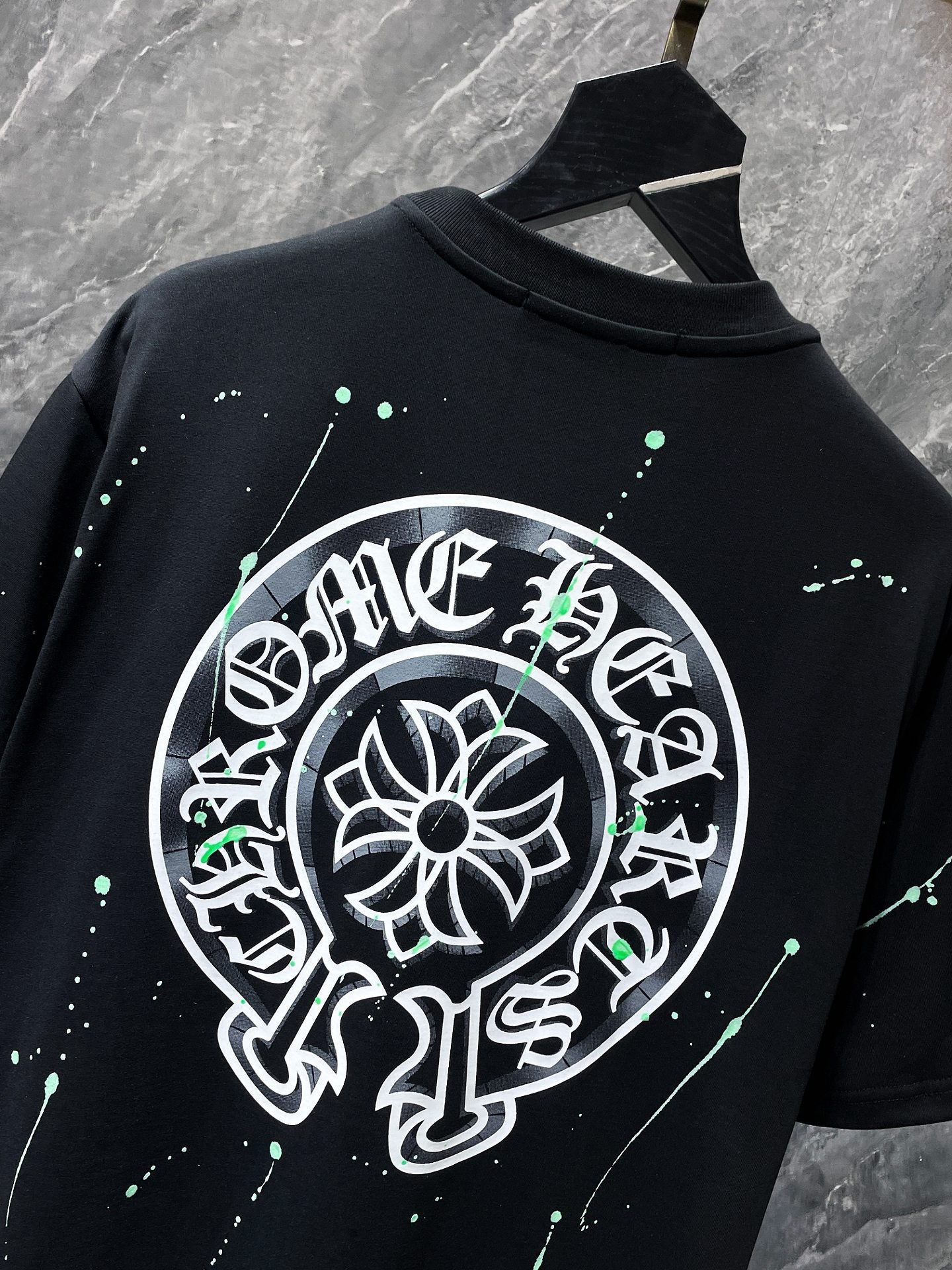 Chrome Hearts High Quality Sanskrit Crew Neck T-shirt Short Sleeves