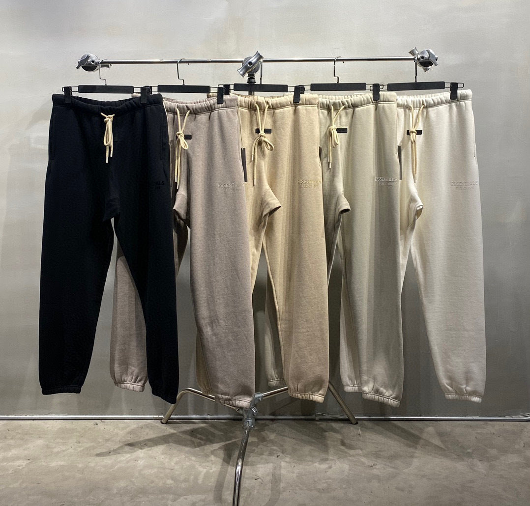 Ess*** Multi-Line Fog Silicone Letters Thickened Sports Casual Sweatpants Trousers