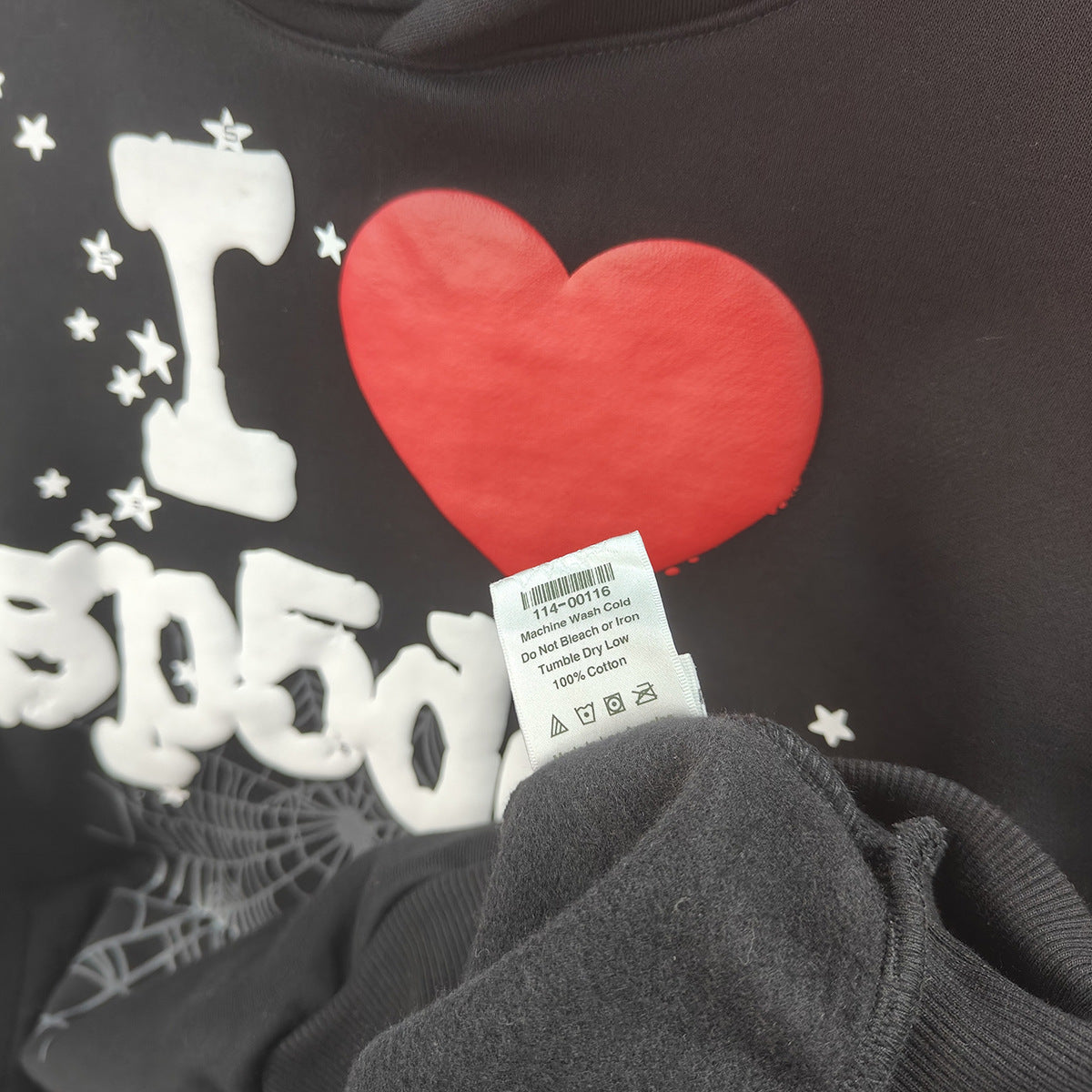 Sp5der Hoodie Foam Letter Men's and Women's Hoodie