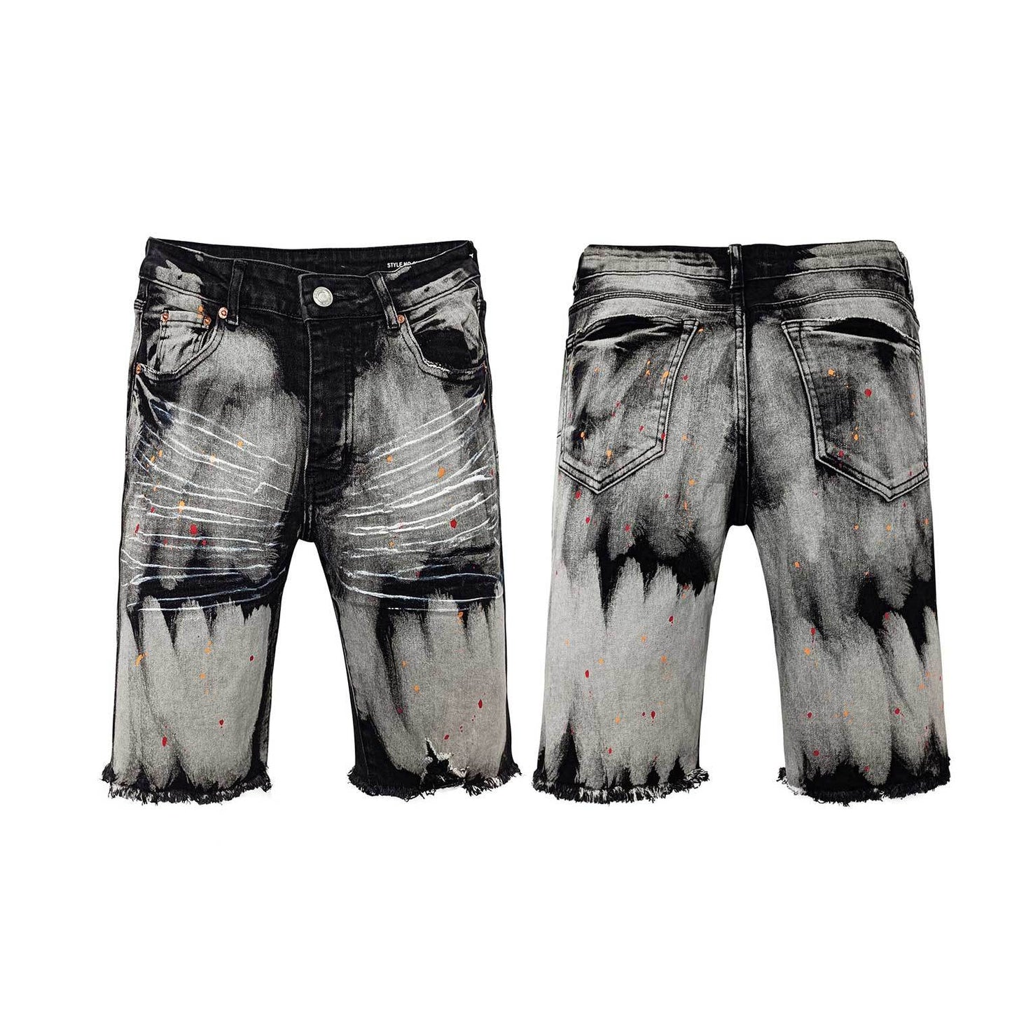 Purple Jeans Splatter Ink Black Jeans