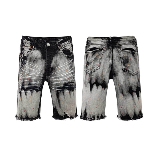 Purple Jeans Splatter Ink Black Jeans