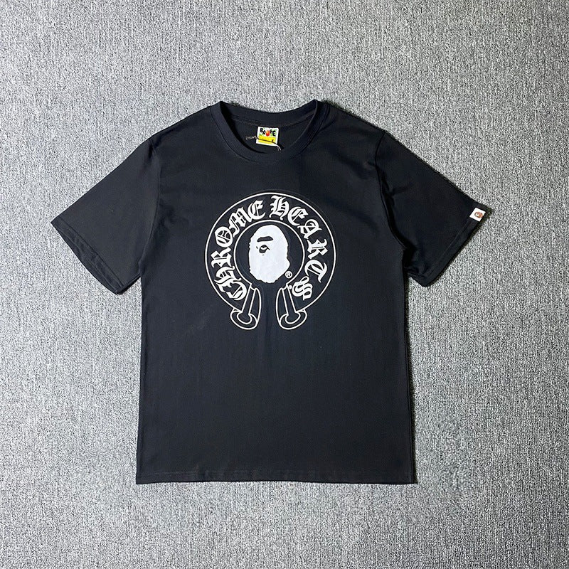 BAPE Short Sleeve T-shirt Cross Little Monkey