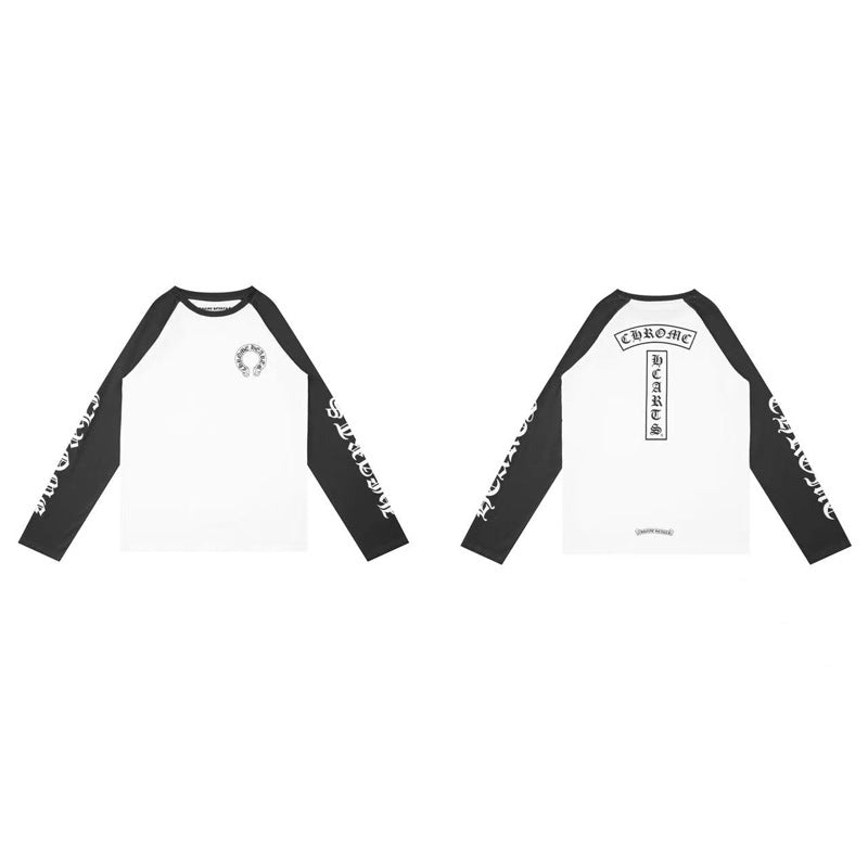 Chrome Hearts Double Yarn Pure Cotton Unisex Printed Long Sleeve T-Shirt