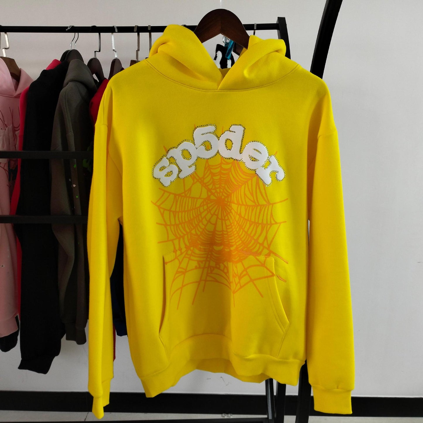 part2- 430gsm Sp5der Hoodies 100% Cotton Hoodie for men and women