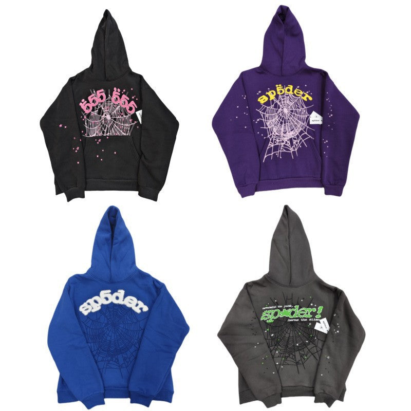 Sp5der Sweatshirt 555555 Heavy Sports Hoodie Brushed Hoody