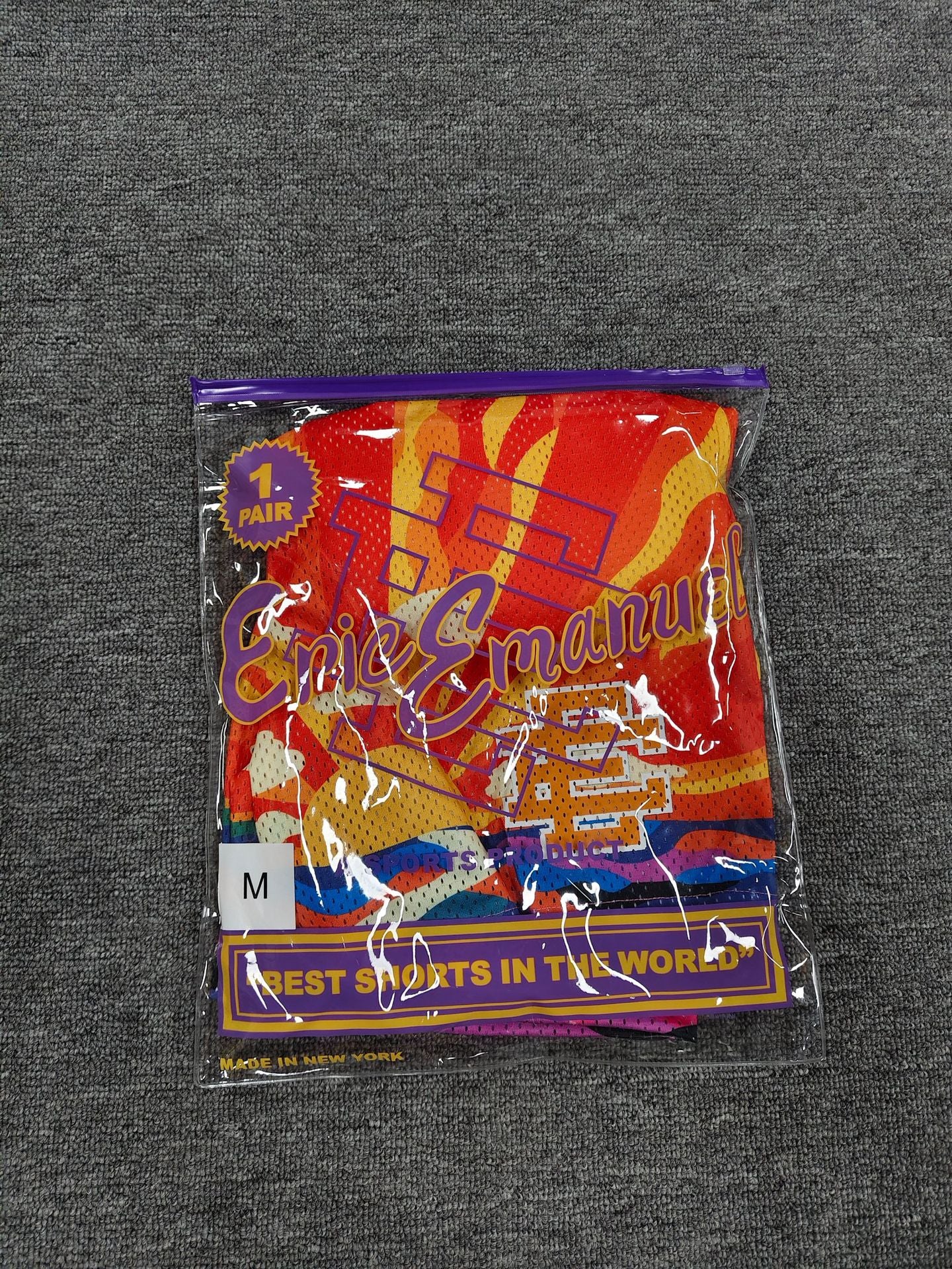 EE3007 Eric Emanuel Quick-Drying Mesh Shorts Men's  Sunrise Oil Painting Style Mesh Sports