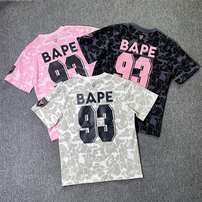 BAPE Sports Short-Sleeved T-shirt Ape Joint Name Miami Miami