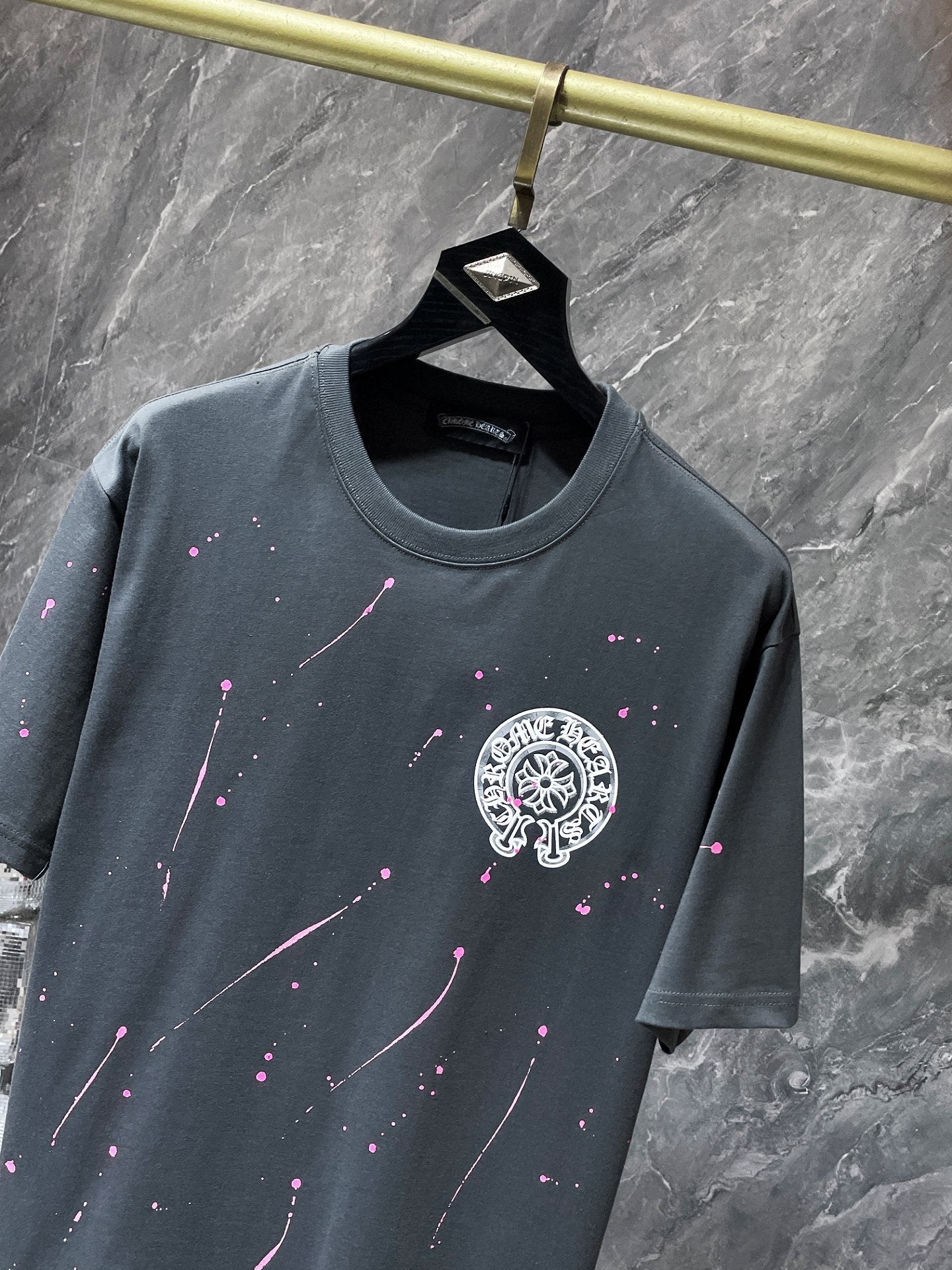 Chrome Hearts High Quality Sanskrit Crew Neck T-shirt Short Sleeves