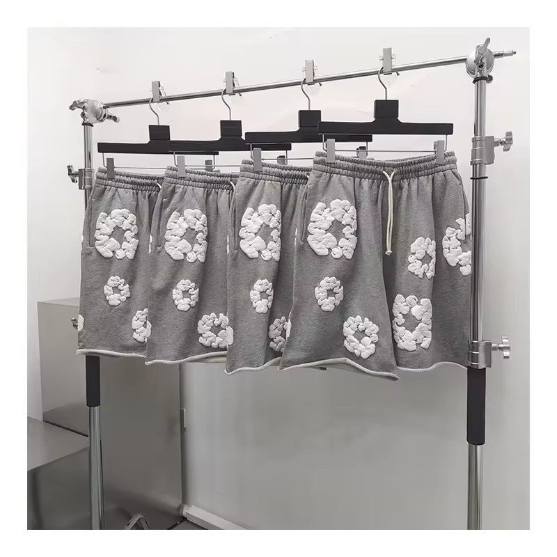 Top Quality 1:1 Denim Puffy Printed Tears Shorts