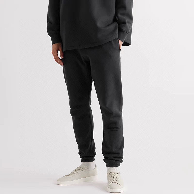SS22 Top ESS **Fog Ankle-Tied Flocking Fear of God Essentials Sweatpants