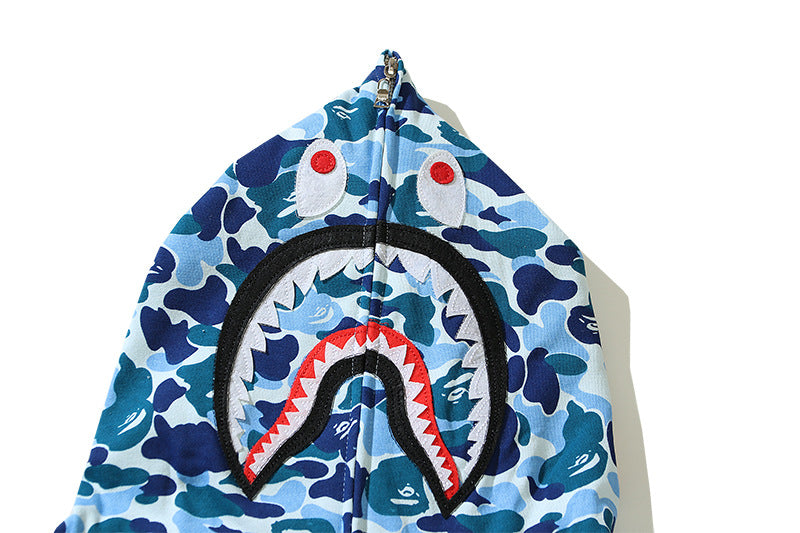 Bape Shark Head Classic Men's Sweatshirt Casual Loose Hooded Top Women's Jacket