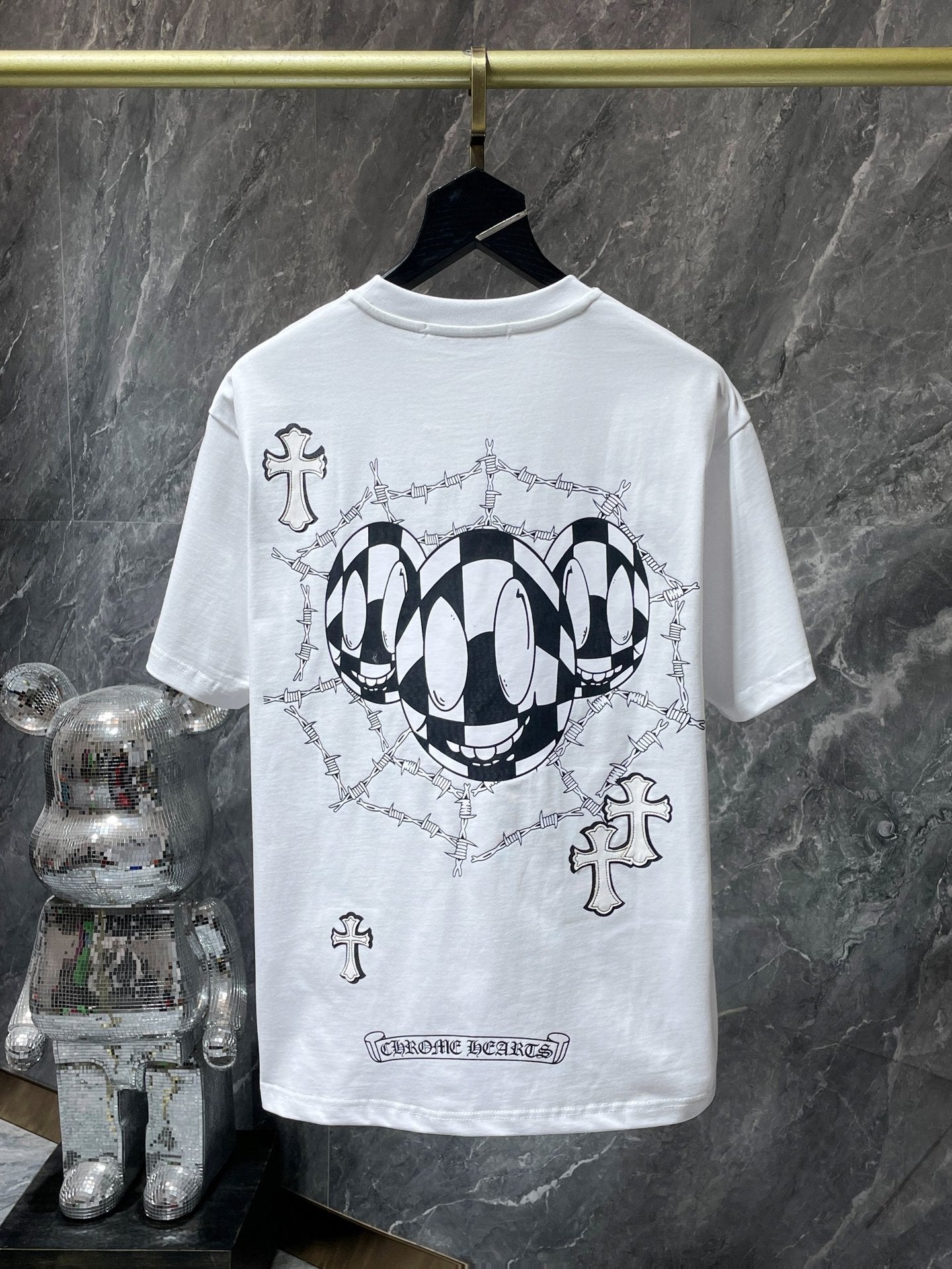 Chrome Heart 23ss Matty Boy Graffiti Short Sleeve Cotton Men's T-shirt