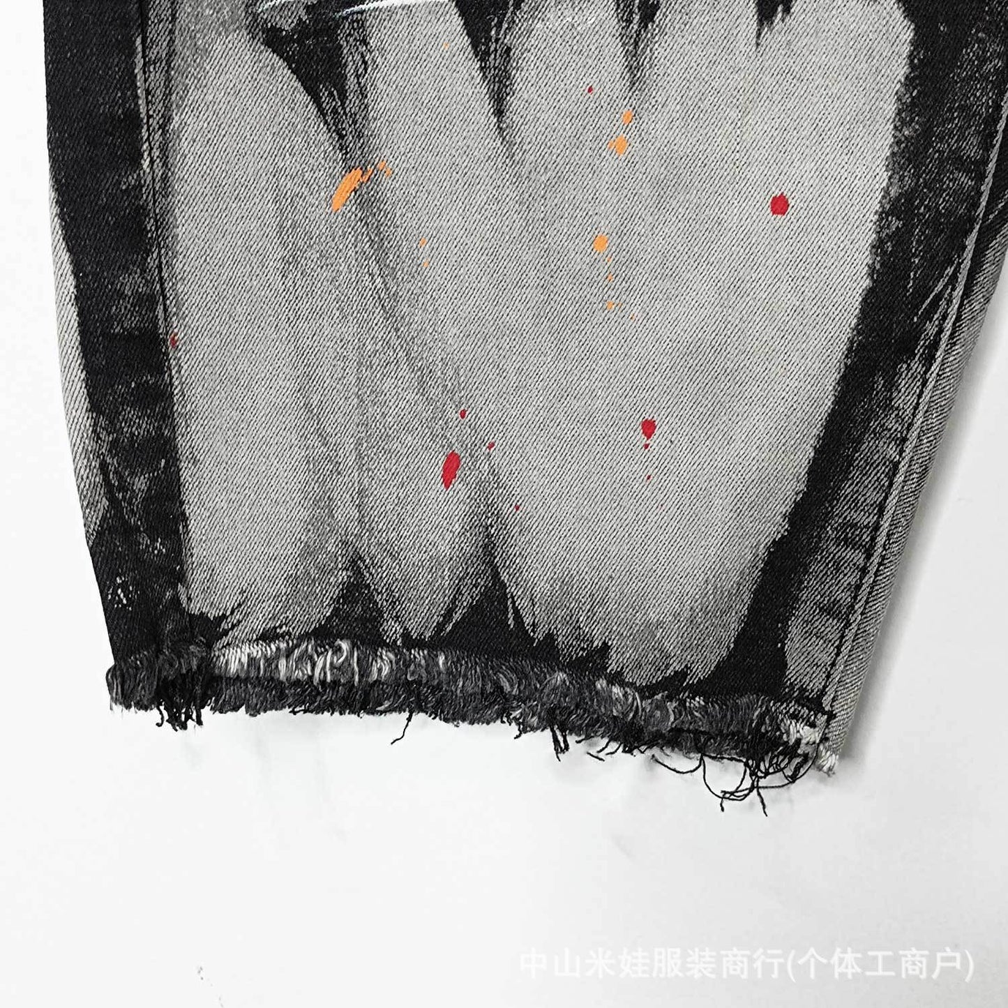 Purple Jeans Splatter Ink Black Jeans