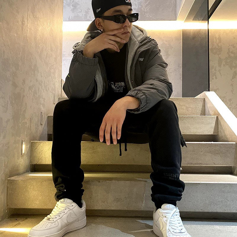 SS22 Top ESS **Fog Ankle-Tied Flocking Fear of God Essentials Sweatpants