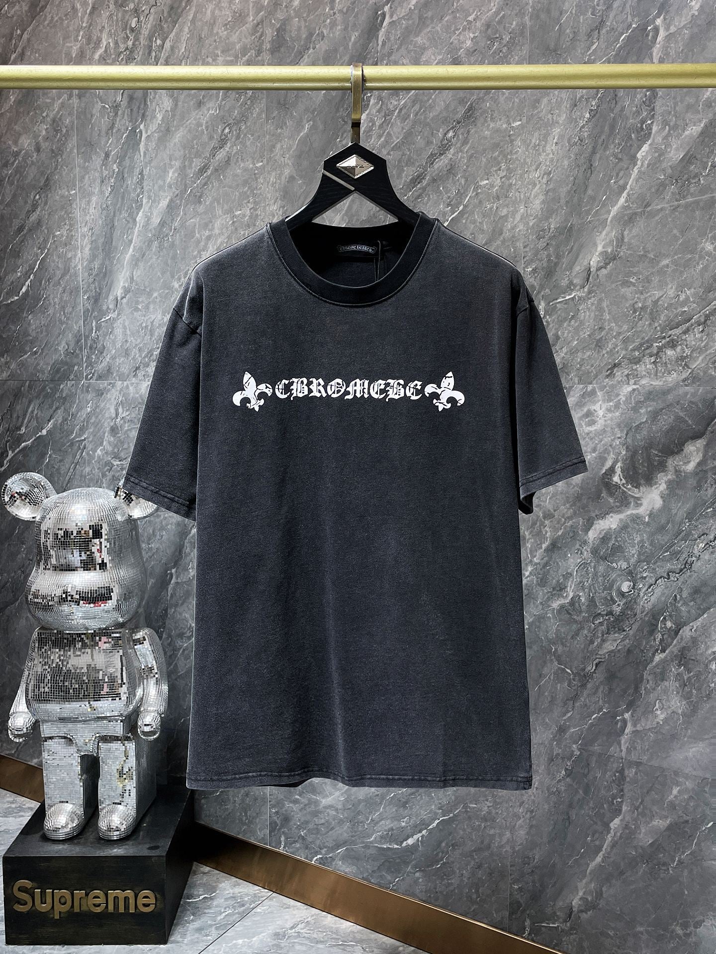 Chrome Hearts High Quality Horseshoe Sanskrit Crew Neck T-shirt Short Sleeves