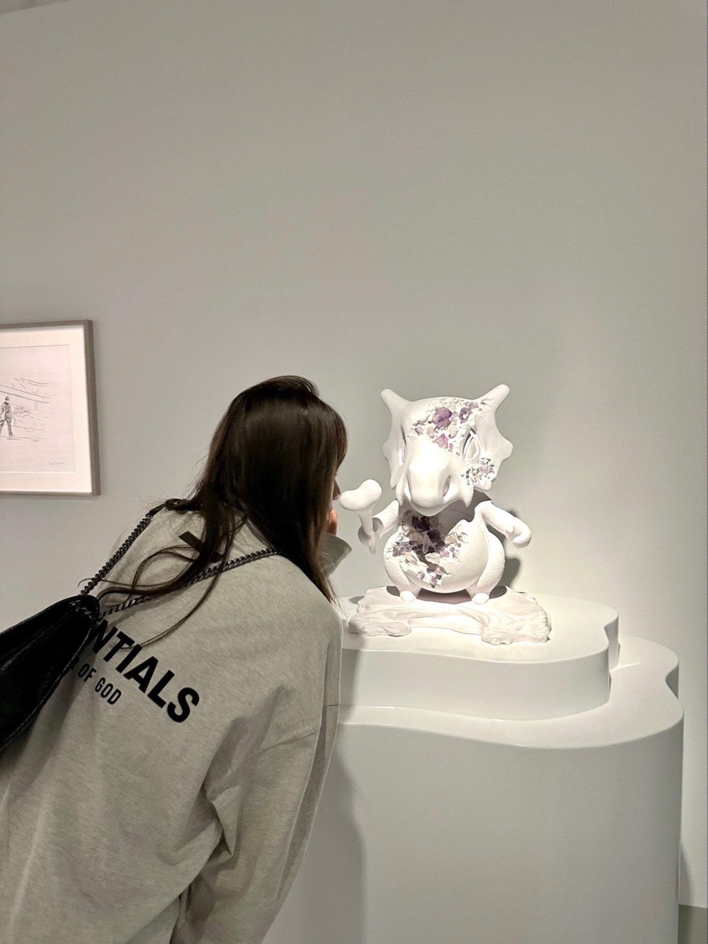 Top Ess** Flocking Letter Crew Neck 100% Cotton Long Sleeve T-shirt Fog Men and Women