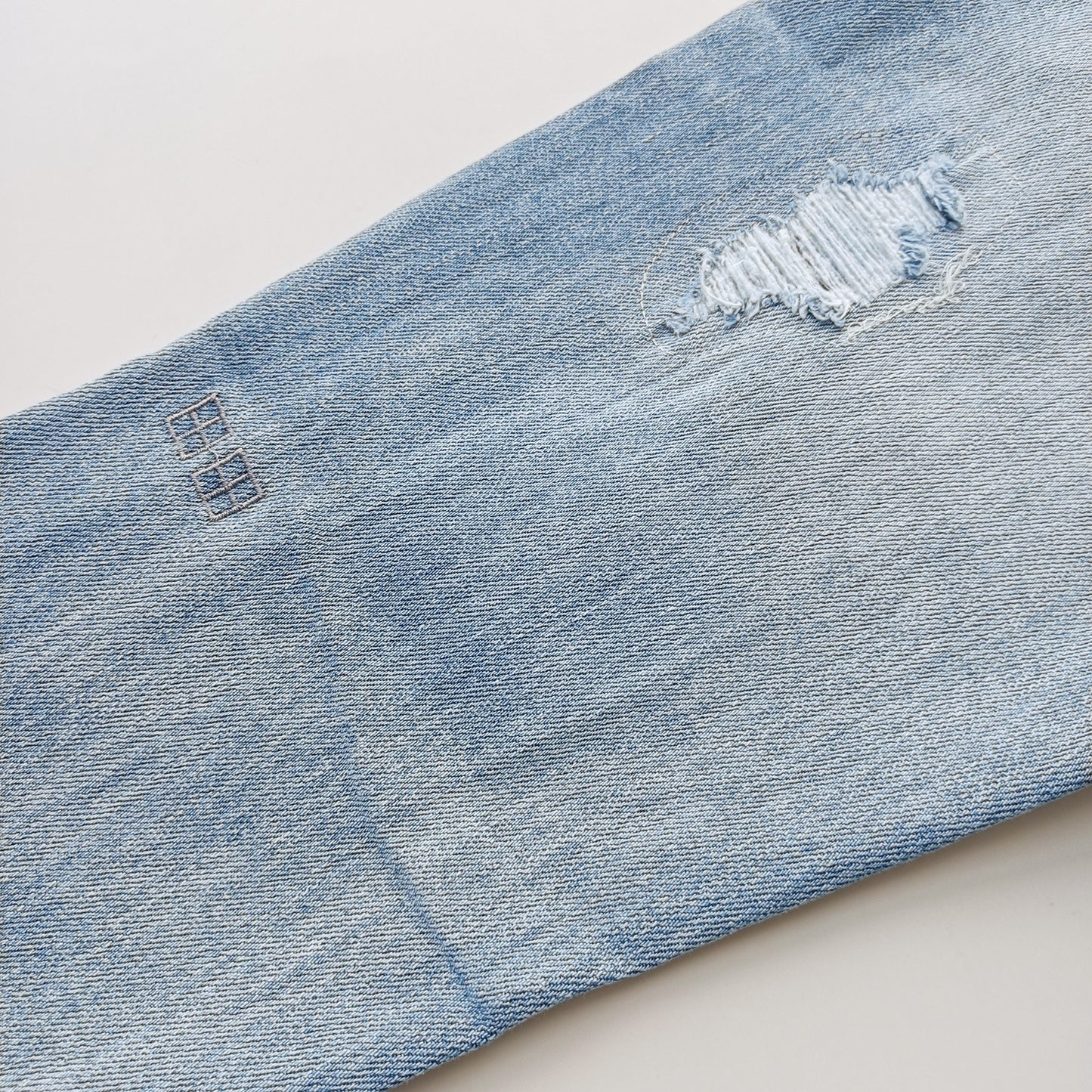 KSB901 Jeans straight-leg Ripped Stretch American High Street Casual Men's Jeans