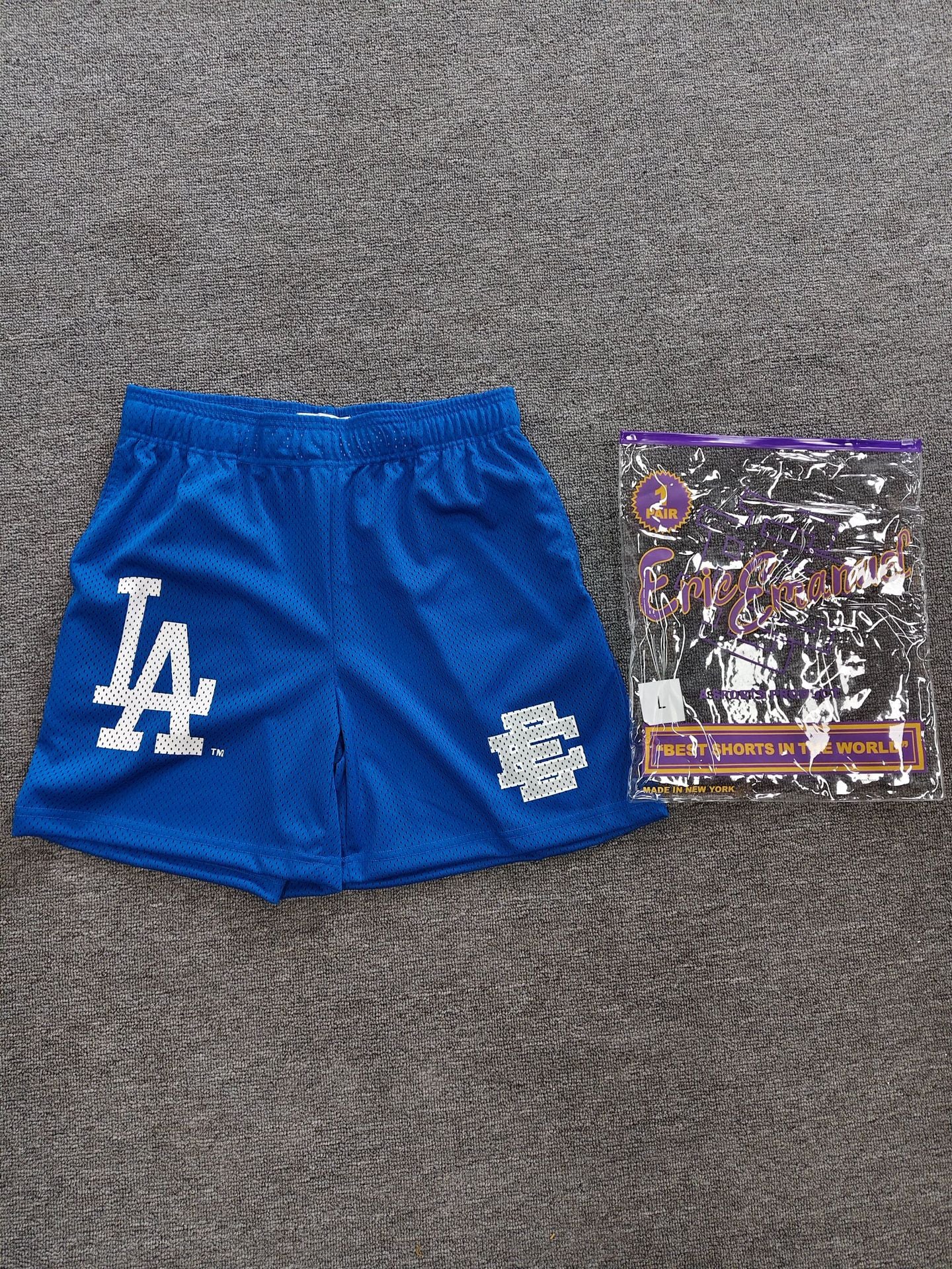 EE3009 LA Letter Eric Emanuel Quick-Drying Mesh Shorts
