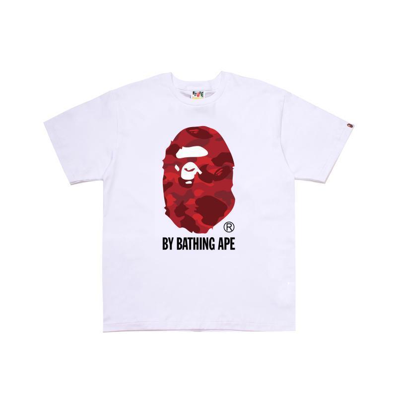 BP2001 Bape Original  Street Cotton Loose Couple Casual T-shirt Short Sleeve Shirt