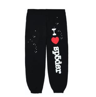 420G Heavy Cotton Fleece-lined Thick Sp5der Trendy Sweatpants