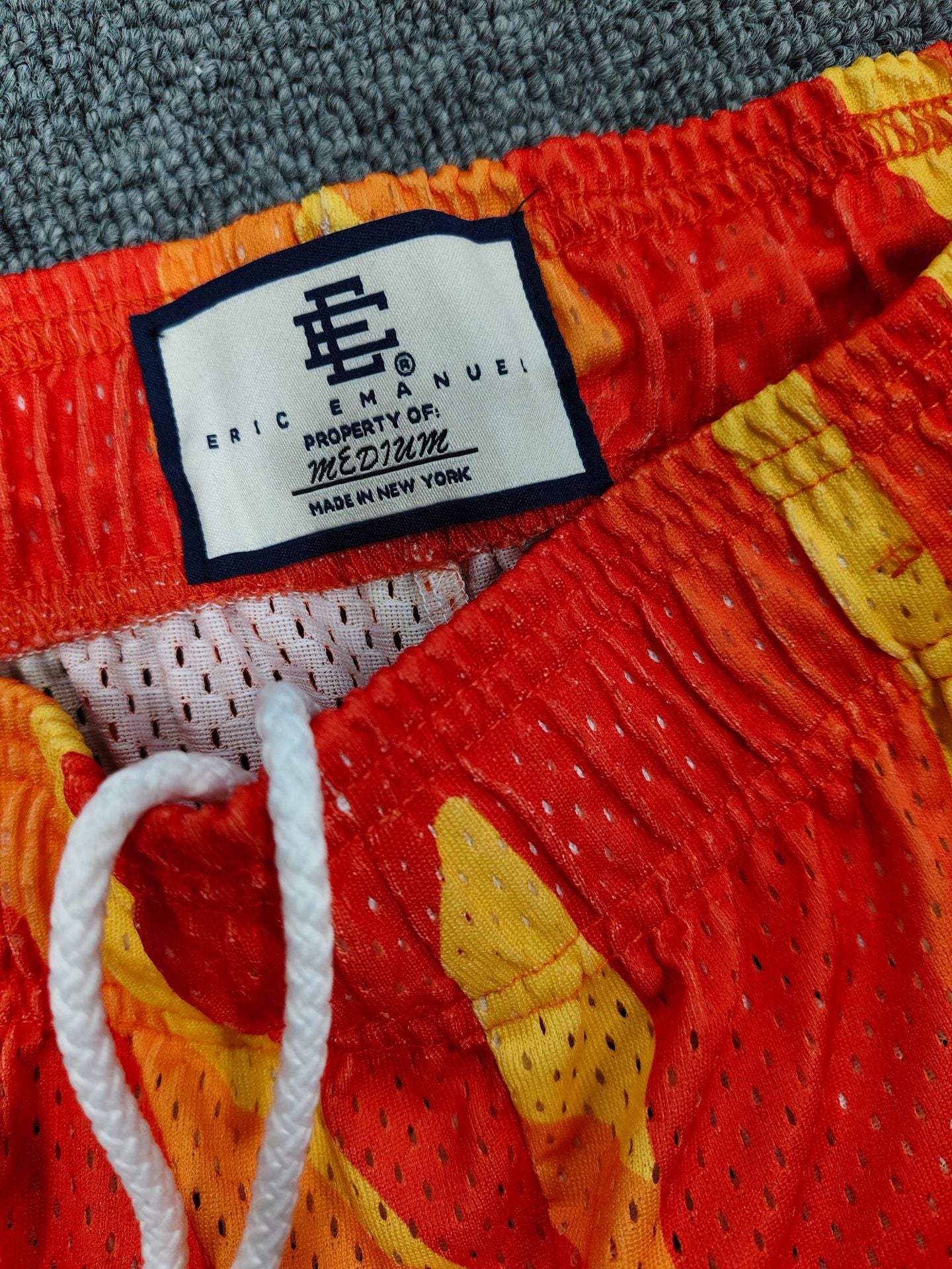 EE3007 Eric Emanuel Quick-Drying Mesh Shorts Men's  Sunrise Oil Painting Style Mesh Sports