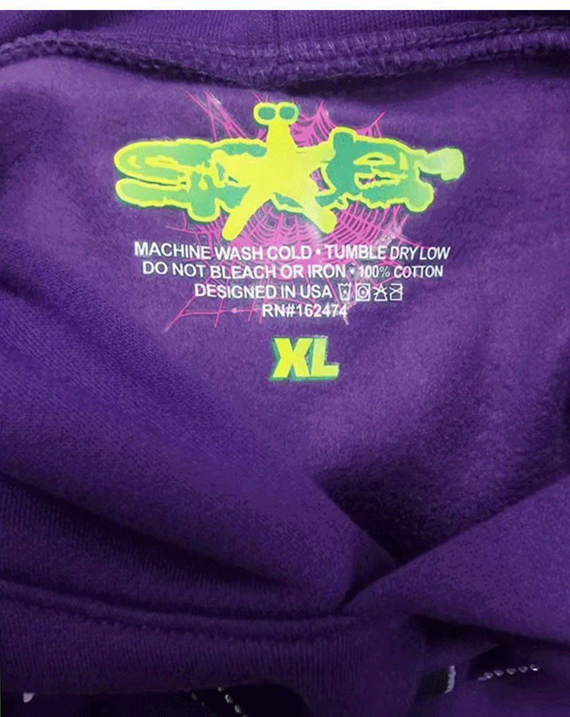 part2- 430gsm Sp5der Hoodies 100% Cotton Hoodie for men and women