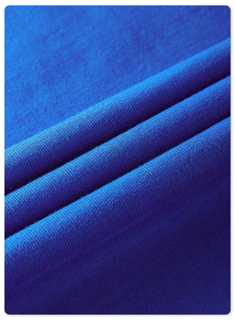 Be Men's 2024 Spring and Summer 305G Heavy T-shirt Men's American Cotton Fashion Brand Solid Color Short Sleeve Teen T-shirt