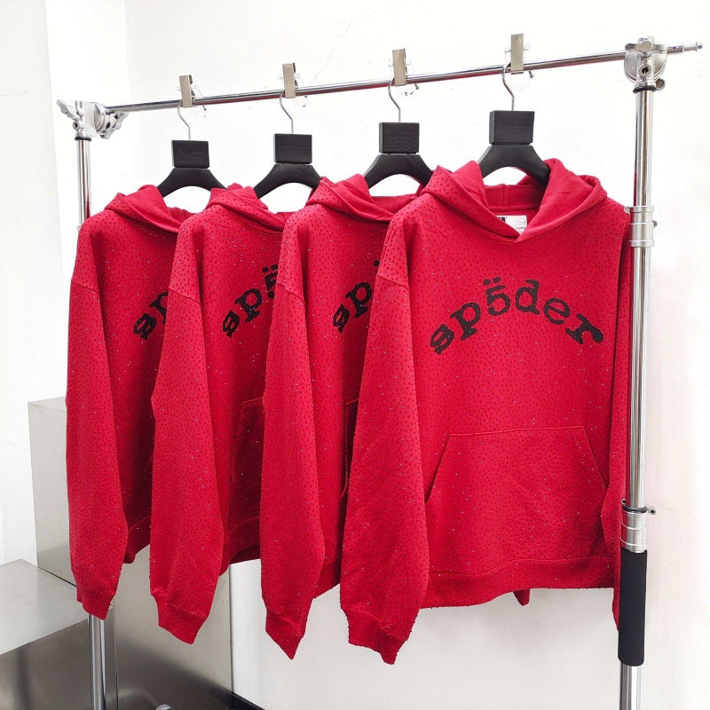 Sp5der vvs black  red hoodies spider heavry weight 1:1 hoodies