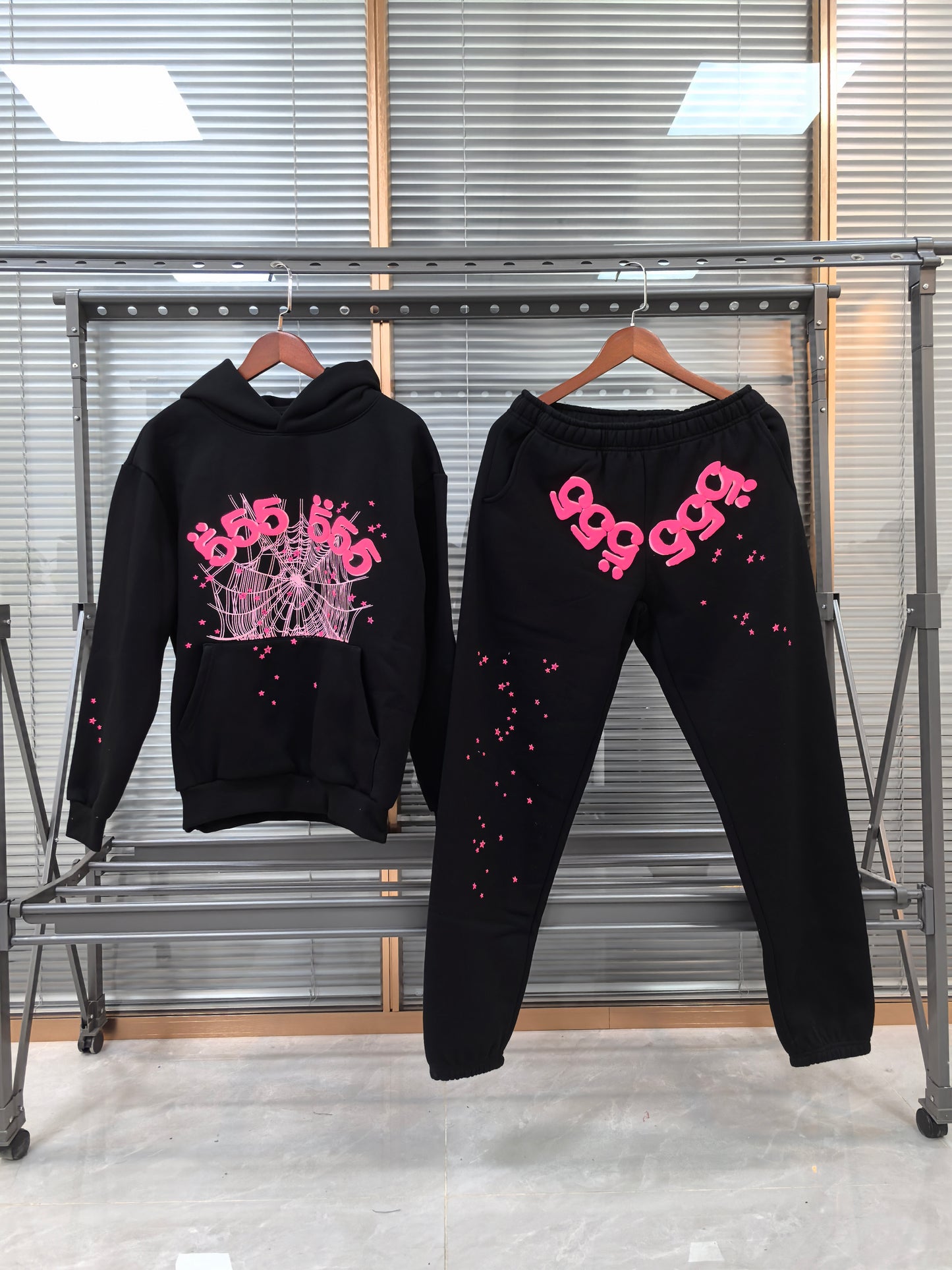 962 Spider hoodies 100% cotton pants and hoodies sets
