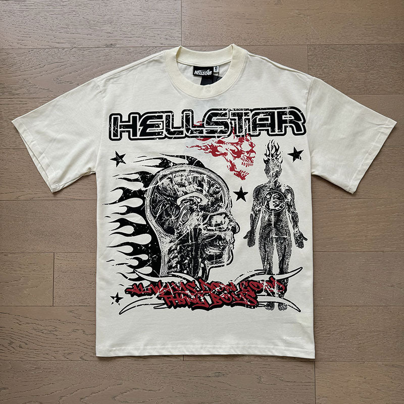 HS6201 New Colors Hellstar 100% Cotton laugh T shirts for men and women