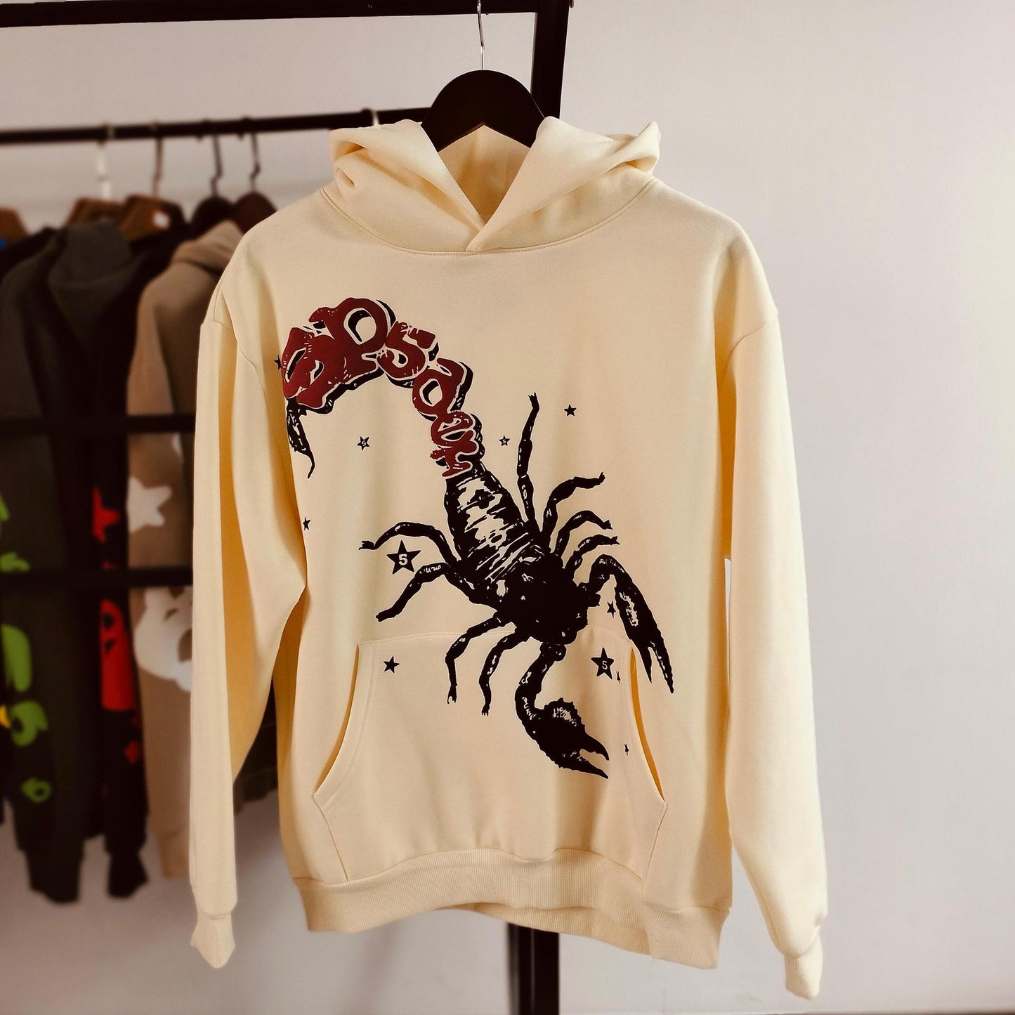 part2- 430gsm Sp5der Hoodies 100% Cotton Hoodie for men and women