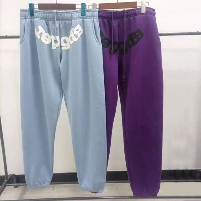 420G Heavy Cotton Fleece-lined Thick Sp5der Trendy Sweatpants