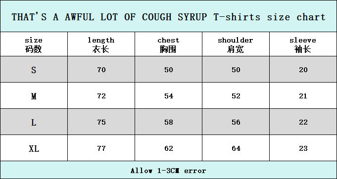 THAT'S AWFUL LOT OF COUGH SYRUP Cotton Crew Neck T-Shirt Short Sleeve