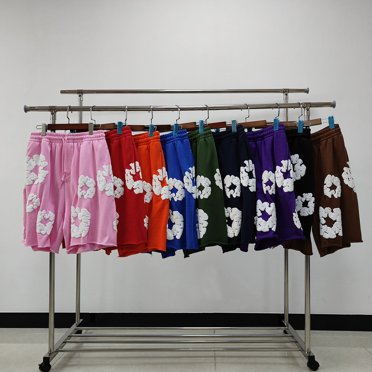 Denim Tears Shorts Full Printed Foam Denim Tears Fifth Pants Tide