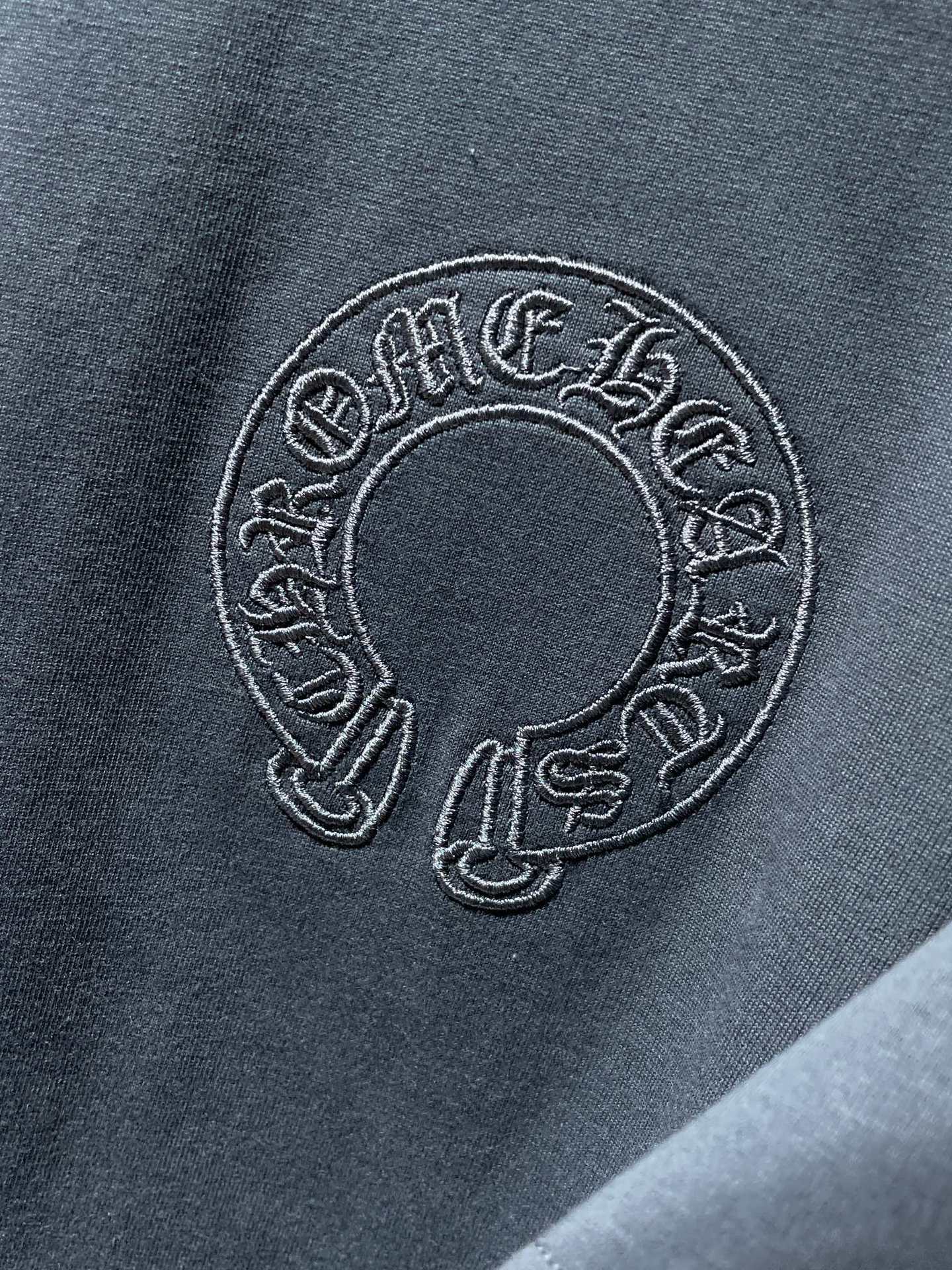 Chrome Hearts Embroidery Hollow Cross Double Yarn Short Sleeve T-shirt