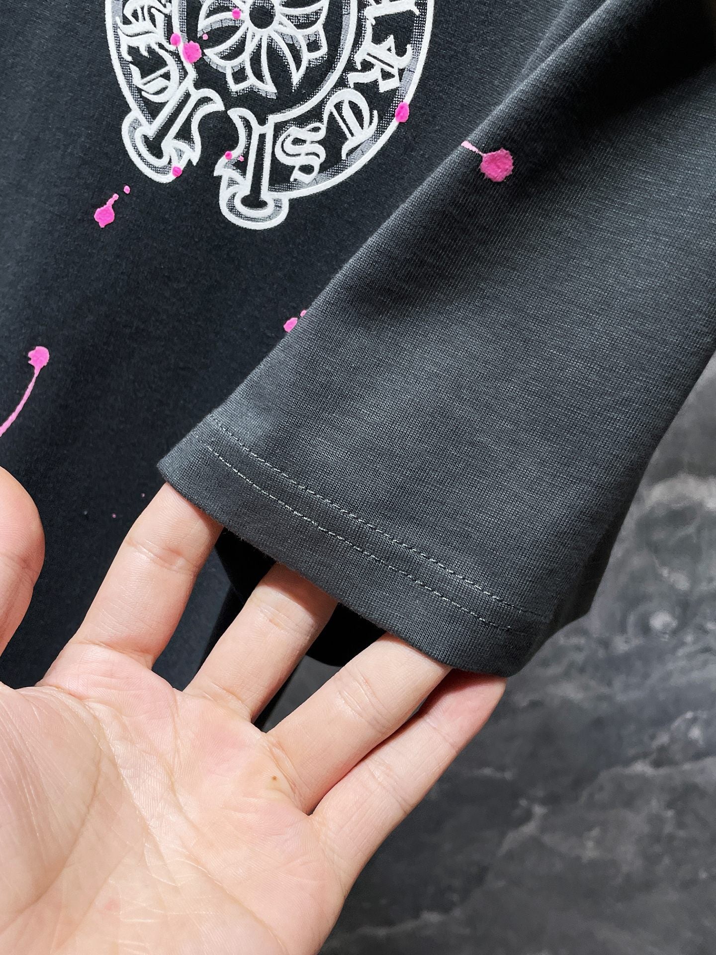 Chrome Hearts High Quality Sanskrit Crew Neck T-shirt Short Sleeves