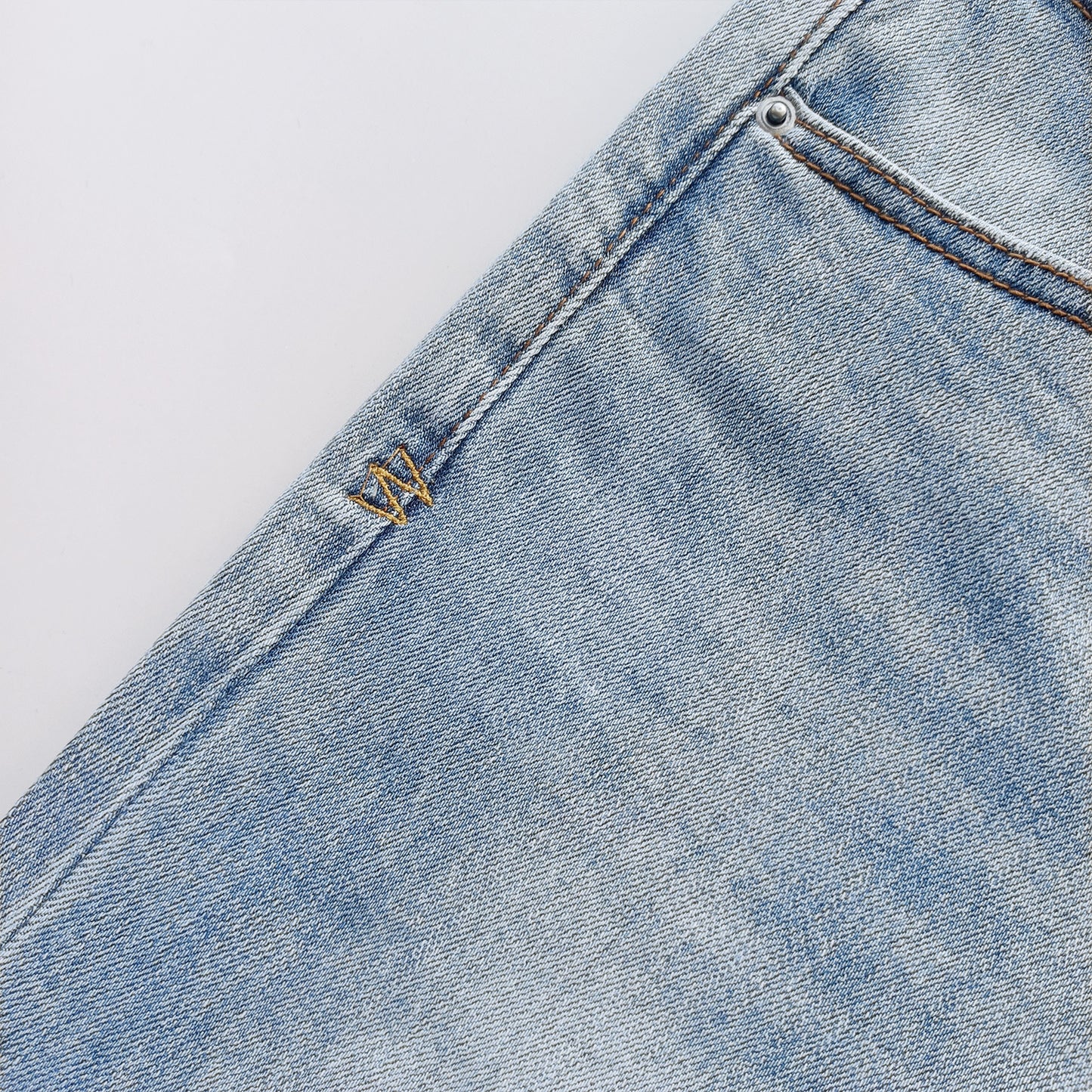 Ksb301 Jeans Straight Ripped Stretch American High Street Casual Men's Jeans