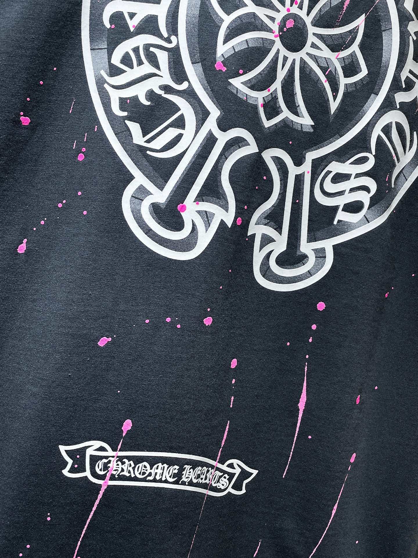 Chrome Hearts High Quality Sanskrit Crew Neck T-shirt Short Sleeves