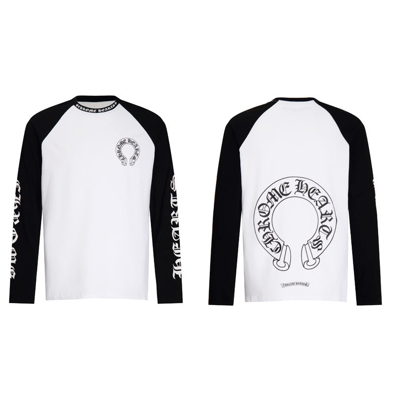 Chrome Hearts Double Yarn Pure Cotton Unisex Printed Long Sleeve T-Shirt