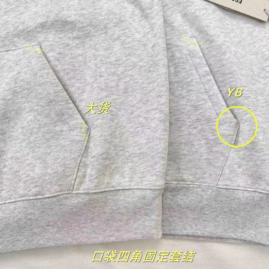 SS22 Top 1:1 Stock X Ess  Fog Fleece Thermal Hoodie Hoodie