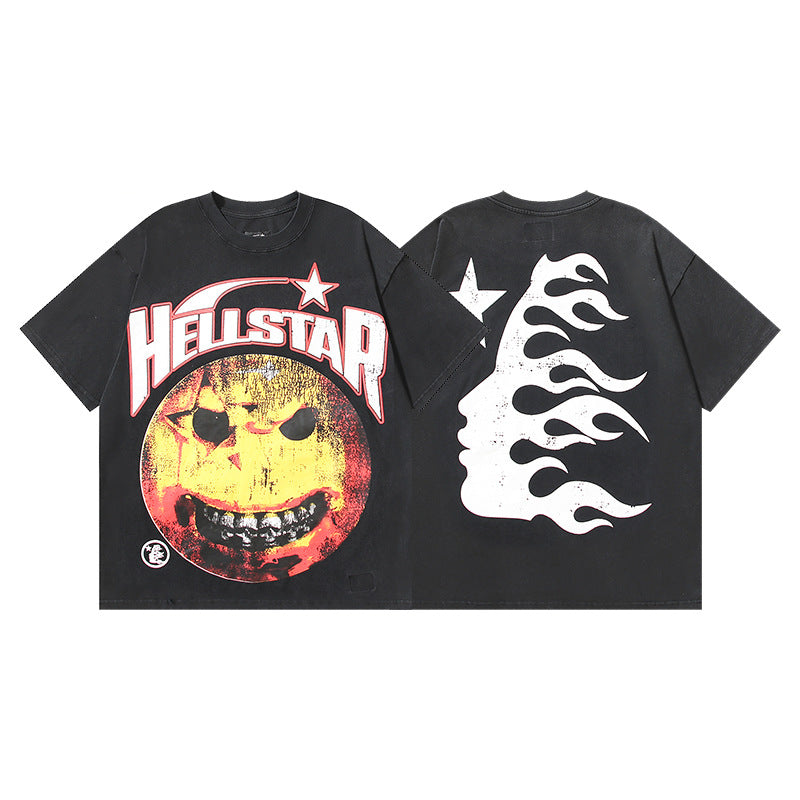 Hellstar Men's and Women's Loose Pullover Short Sleeve T-shirt