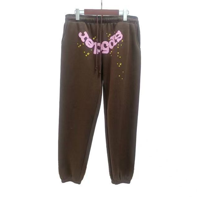 420G Heavy Cotton Fleece-lined Thick Sp5der Trendy Sweatpants
