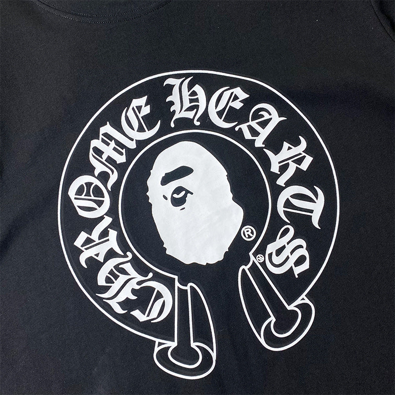 BAPE Short Sleeve T-shirt Cross Little Monkey