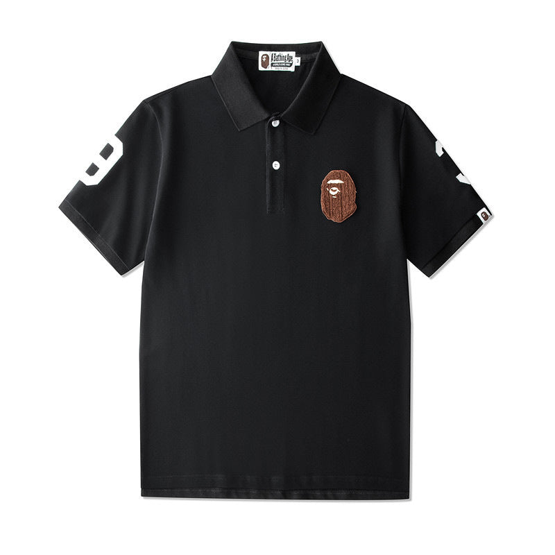 Bape Polo Men's and Women's T-shirt Short Sleeve