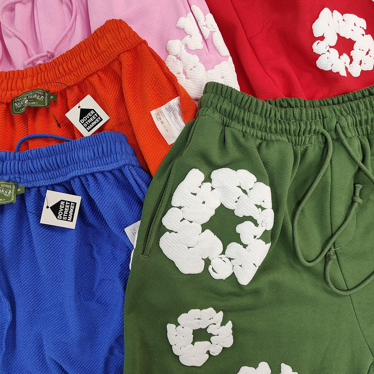 Denim Tears Shorts Full Printed Foam Denim Tears Fifth Pants Tide