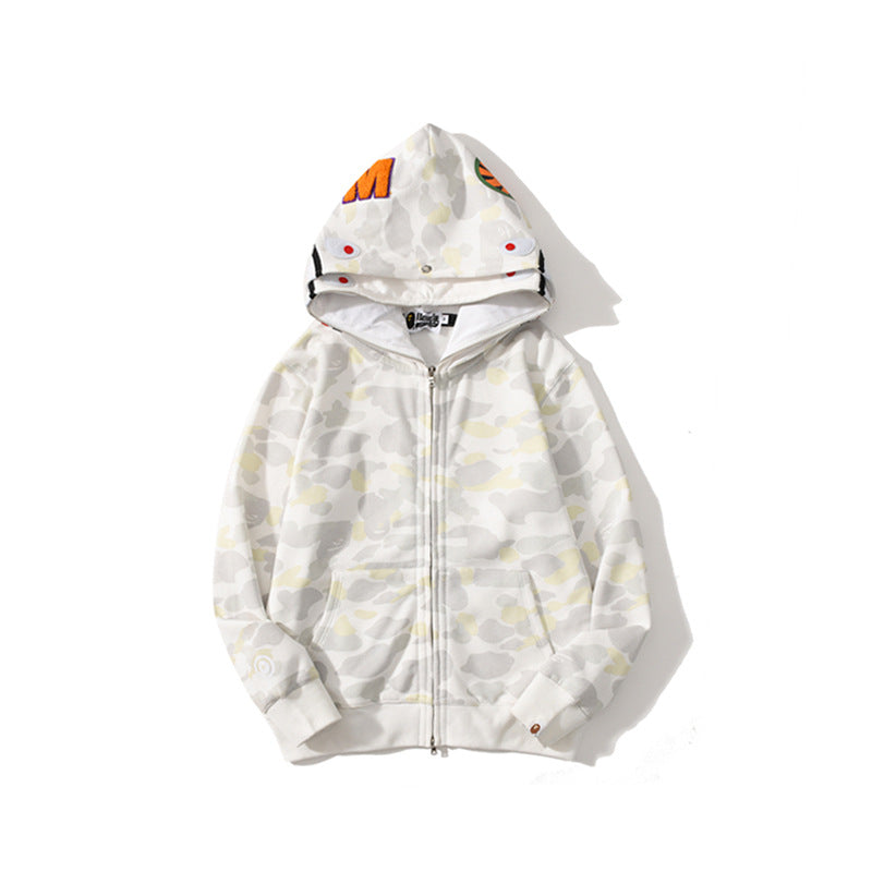 BAPE Shark Shark Head Double Hood Sweater Luminous Spots