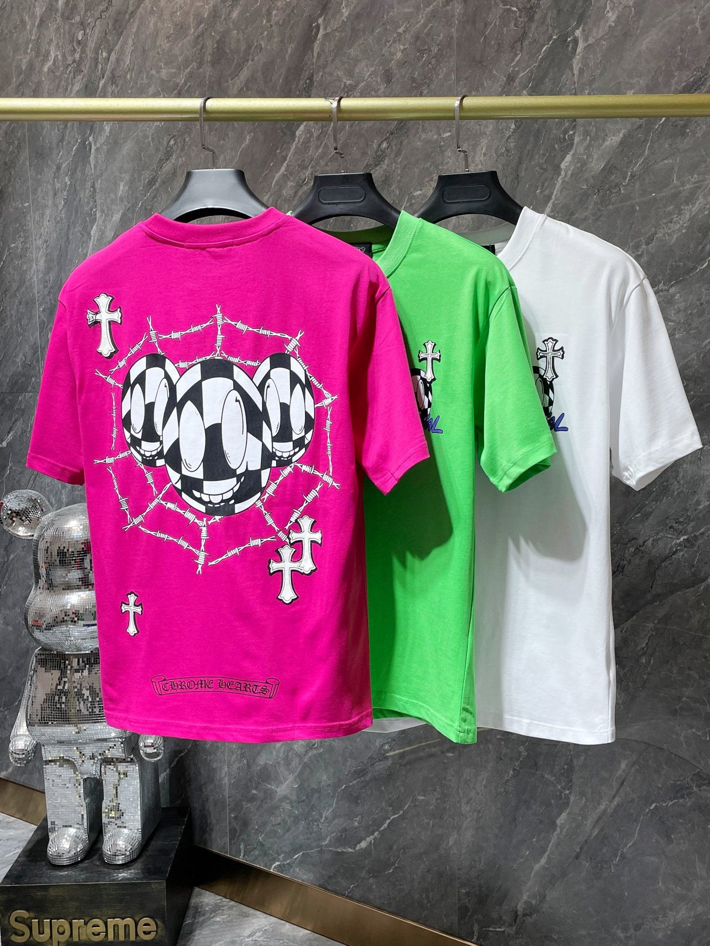 Chrome Heart 23ss Matty Boy Graffiti Short Sleeve Cotton Men's T-shirt