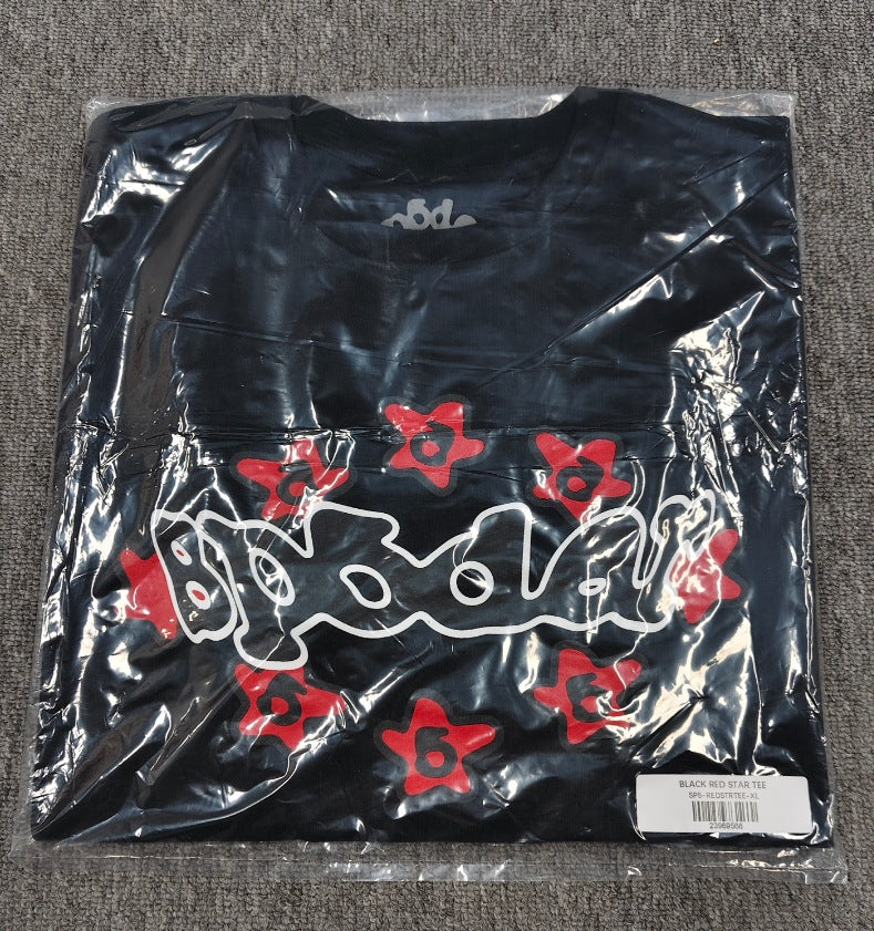 SP4001 sp5der T-shirt Letter Spider Web Short Sleeve Men's T-shirt